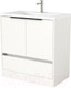 Миниатюра изображения товара Тумба под умывальник Дабер 017 Andrea Elen 80 / Т17.8А.0.5Ч (белый древесный/ручка черная)