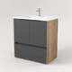 Миниатюра изображения товара Тумба под умывальник Дабер 017 Andrea Elen 80 / Т17.8А.0.22Ч (дуб галифакс/серый/ручка черная)