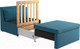 Миниатюра изображения товара Кресло-кровать Mio Tesoro Такка Fotel 80 Z/F Twist 12 Petrol (Turquoise)