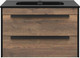 Миниатюра изображения товара Тумба под умывальник Brevita Monsour 80 / MON-09080-0102Я (черный/темное дерево)