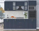 Миниатюра изображения товара Кухонный гарнитур Интерлиния Мила Шато 2.4В (индиго/индиго/опал светлый)