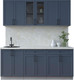 Миниатюра изображения товара Кухонный гарнитур Интерлиния Тренд 1.9А (индиго/индиго/опал светлый)