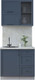 Миниатюра изображения товара Кухонный гарнитур Интерлиния Тренд 0.9Б (индиго/индиго/опал светлый)
