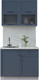 Миниатюра изображения товара Кухонный гарнитур Интерлиния Тренд 1.0Б (индиго/индиго/опал светлый)