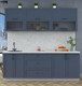 Миниатюра изображения товара Кухонный гарнитур Интерлиния Тренд 2.2Б (индиго/индиго/опал светлый)