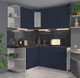 Миниатюра изображения товара Кухонный гарнитур Интерлиния Мила Матте 1.5x1.7 А левая (индиго/индиго глянец/кастилло темный)