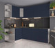 Миниатюра изображения товара Кухонный гарнитур Интерлиния Мила Матте 1.5x2.3 А левая (индиго/индиго глянец/кастилло темный)