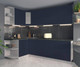 Миниатюра изображения товара Кухонный гарнитур Интерлиния Мила Матте 1.5x2.5 А левая (индиго/индиго глянец/кастилло темный)