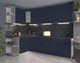 Миниатюра изображения товара Кухонный гарнитур Интерлиния Мила Матте 1.5x2.6 А левая (индиго/индиго глянец/кастилло темный)
