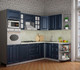 Миниатюра изображения товара Кухонный гарнитур Интерлиния Мила Деко 1.68x2.6 правая (индиго/индиго/опал светлый)