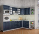Миниатюра изображения товара Кухонный гарнитур Интерлиния Мила Деко 1.68x2.8 правая (индиго/индиго/опал светлый)