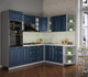Миниатюра изображения товара Кухонный гарнитур Интерлиния Мила Деко 1.88x2.4 правая (индиго/индиго/опал светлый)