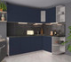 Миниатюра изображения товара Кухонный гарнитур Интерлиния Мила Матте 1.5x2.3 А правая (индиго/индиго глянец/кастилло темный)