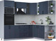 Миниатюра изображения товара Кухонный гарнитур Интерлиния Тренд 1.88x2.4 ВТ правая (индиго/индиго/опал светлый)