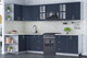 Миниатюра изображения товара Кухонный гарнитур Интерлиния Мила Шато 1.5x3.0 левая (индиго/индиго/опал светлый)