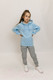 Миниатюра изображения товара Спортивный костюм детский Isee DF55869 (р-р 32/128-134, голубой/серый)