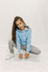 Миниатюра изображения товара Спортивный костюм детский Isee DF55869 (р-р 36/146-152, голубой/серый)