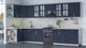 Миниатюра изображения товара Кухонный гарнитур Интерлиния Мила Шато 1.5x3.8 левая (индиго/индиго/опал светлый)