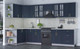 Миниатюра изображения товара Кухонный гарнитур Интерлиния Мила Шато 1.7x3.3 левая (индиго/индиго/опал светлый)