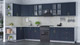 Миниатюра изображения товара Кухонный гарнитур Интерлиния Мила Шато 1.7x3.6 левая (индиго/индиго/опал светлый)