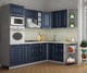 Миниатюра изображения товара Кухонный гарнитур Интерлиния Мила Шато 1.68x2.4 ВТ правая (индиго/индиго/опал светлый)