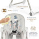 Миниатюра изображения товара Стульчик для кормления Pituso Mimi / HC502-Rabbit (серый)