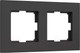 Миниатюра изображения товара Рамка для выключателей и розеток Werkel W0022908 (черный матовый)