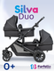 Миниатюра изображения товара Детская универсальная коляска Farfello Silva Duo 2 в 1 (черный)