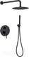 Миниатюра изображения товара Душевая система со смесителем Abber Emotion AF8818B (черный матовый)