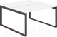Миниатюра изображения товара Комплект письменных столов Norden 160x143.8x75 / AG.136.WH.V.72.AN (антрацит/белый)