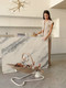 Миниатюра изображения товара Детский шезлонг Amarobaby Happy Swing / AB23-22HAPPY/03 (бежевый)