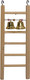 Миниатюра изображения товара Лестница для клетки Homepet Деревянная с бусами / 83321 (7.1x2см)