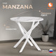 Миниатюра изображения товара Обеденный стол Tetchair Manzana 80x80x75 (мрамор светлый/белый)