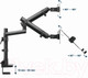 Миниатюра изображения товара Кронштейн для монитора и ноутбука Gembird MA-DA3-02