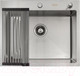 Миниатюра изображения товара Мойка кухонная Arfeka Eco AR 60x50 + RM AR + DS AR (сатин, с аксессуарами)