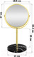 Миниатюра изображения товара Зеркало косметическое El Casa На мраморной подставке / 240371 (золото)