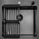 Миниатюра изображения товара Мойка кухонная Arfeka Eco AR 50x50 + CL AR + DS AR (черный, с дозатором и коландером)