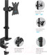 Миниатюра изображения товара Кронштейн для монитора Kromax Casper-505 (черный)