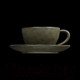Миниатюра изображения товара Чашка с блюдцем Corone Sacramento HS169591 HS169592 / фк9119 (серо-зеленый)