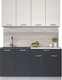 Миниатюра изображения товара Кухонный гарнитур Интерлиния Мила Лайт 1.6 (персидский жемчуг/антрацит/травертин серый)