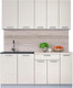 Миниатюра изображения товара Кухонный гарнитур Интерлиния Мила Лайт 1.7 (персидский жемчуг/персидский жемчуг/травертин серый)
