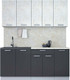Миниатюра изображения товара Кухонный гарнитур Интерлиния Мила Лайт 1.8 (бетон лайт/антрацит/опал светлый)