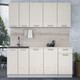 Миниатюра изображения товара Кухонный гарнитур Интерлиния Мила Лайт 1.8-60 (персидский жемчуг/персидский жемчуг/травертин серый)