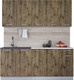 Миниатюра изображения товара Кухонный гарнитур Интерлиния Мила Лайт 1.9 (дуб веллингтон/дуб веллингтон/травертин серый)