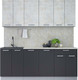 Миниатюра изображения товара Кухонный гарнитур Интерлиния Мила Лайт 2.0-60 (бетон лайт/антрацит/опал светлый)