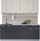 Миниатюра изображения товара Кухонный гарнитур Интерлиния Мила Лайт 2.0-60 (персидский жемчуг/антрацит/травертин серый)