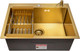 Миниатюра изображения товара Мойка кухонная Arfeka Eco AR 60x50 + CL AR + DS AR (золото, с дозатором и коландером)