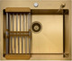 Миниатюра изображения товара Мойка кухонная Arfeka Eco AR 60x50 + CL AR + DS AR (золото, с дозатором и коландером)