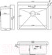Миниатюра изображения товара Мойка кухонная Arfeka Eco AR 60x50 + RM AR + DS AR (черный, с аксессуарами)
