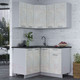 Миниатюра изображения товара Кухонный гарнитур Интерлиния Мила Лайт 1.2x1.3 (бетон лайт/бетон лайт/кастилло темный)